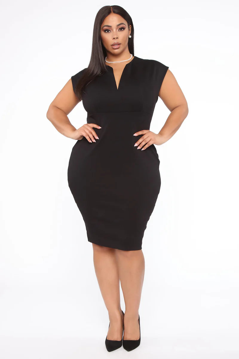 Ophelia™ | Deep‑V Pencil Dress