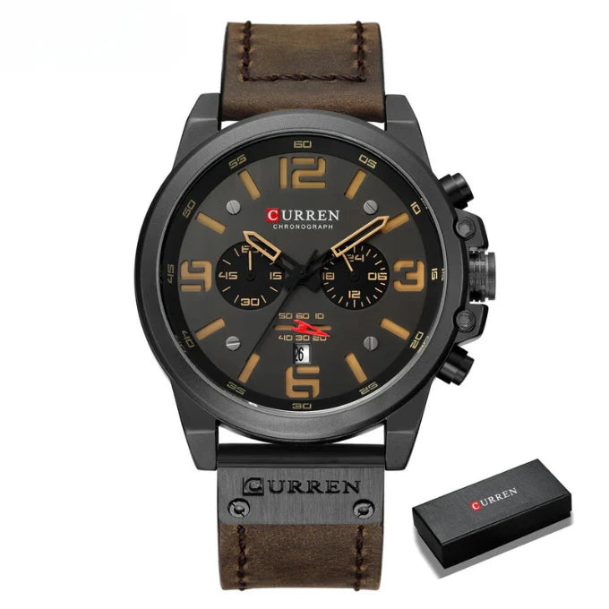 Curren™ | Enduring Chronograph Leather Watch