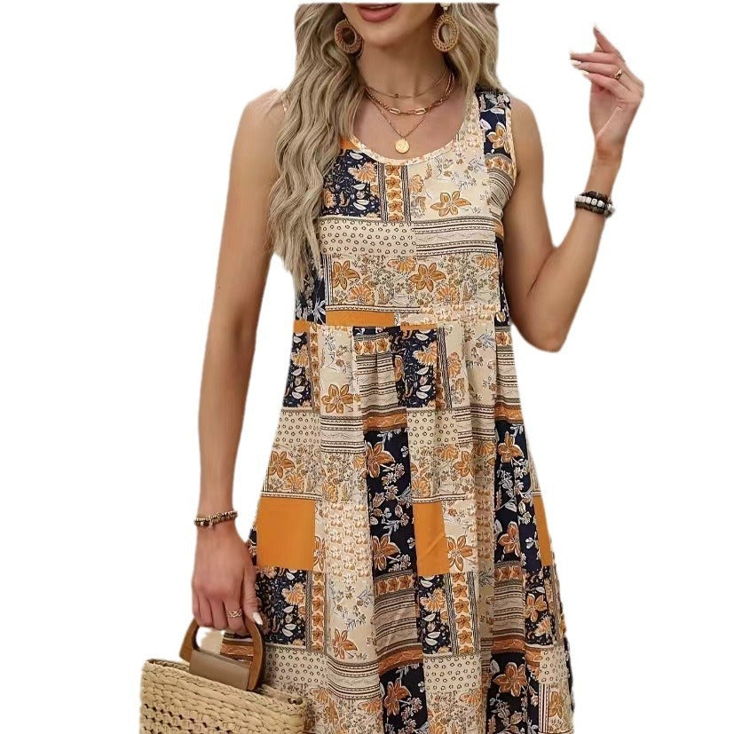 Bloom™ | Sleeveless Midi Floral Dress