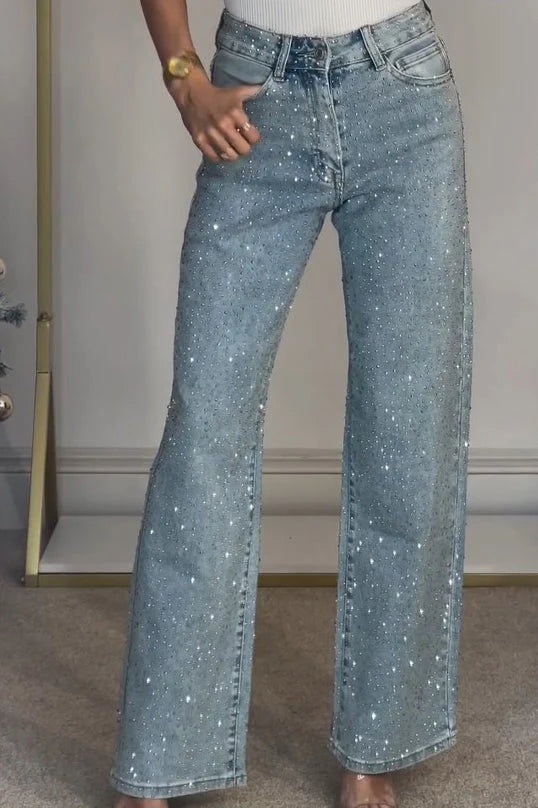 CamdenGlam™ | Stretch Denim Crystal Jeans