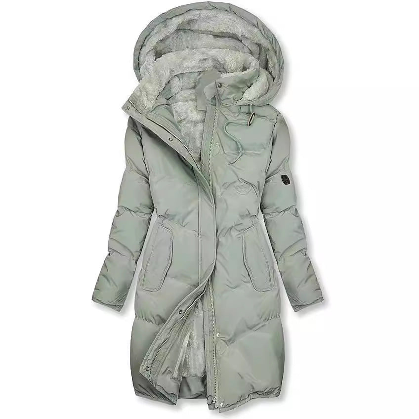 Olivia | Women’s Long Quilted Hooded Winter Coat