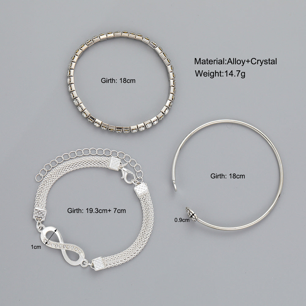 Heart Elegance™ | 3‑Piece Crystal Bracelet Set