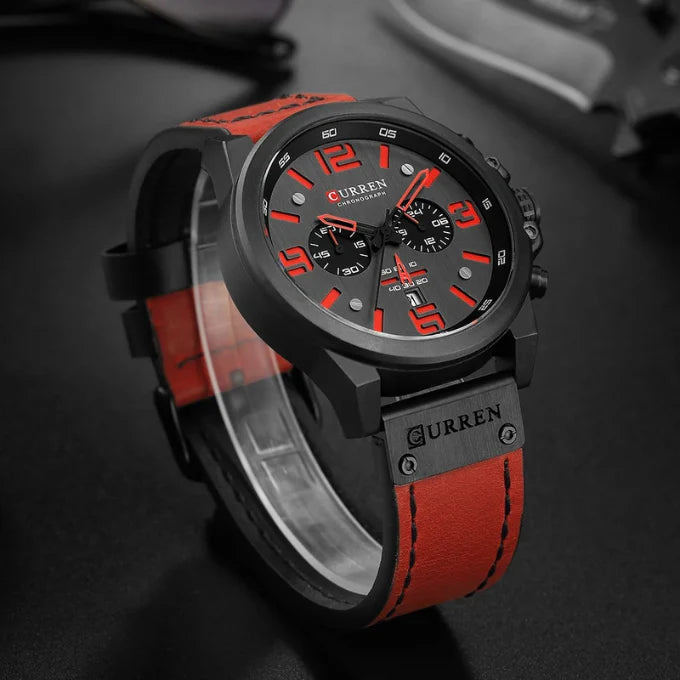 Curren™ | Enduring Chronograph Leather Watch