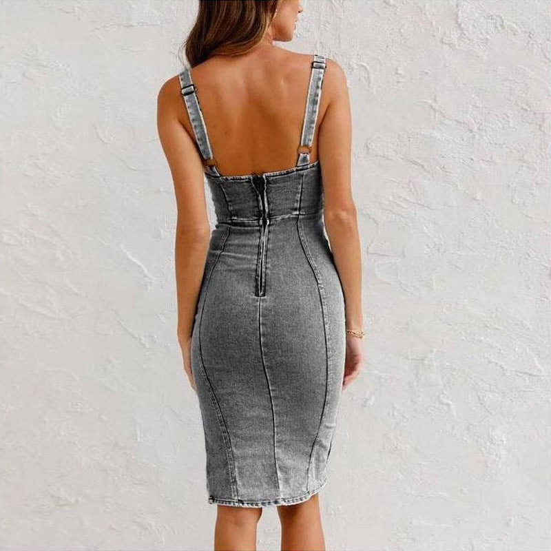 Mona™ | Denim Slip‑On Dress