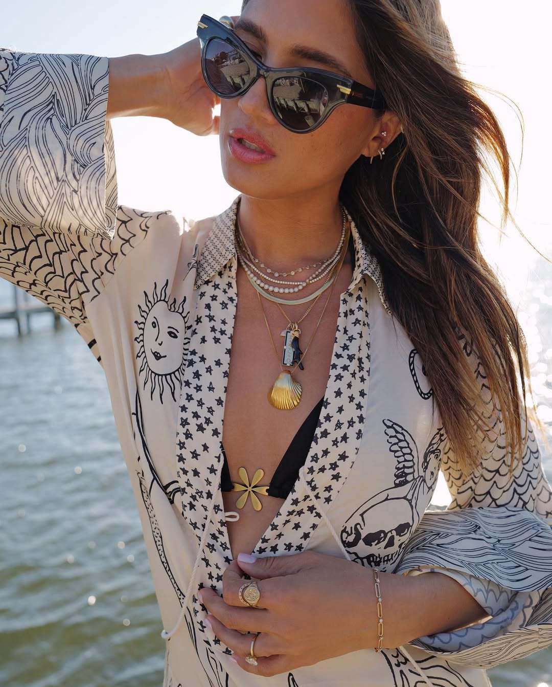 RoyalHoliday™ | Printed Shirt & Elastic Waist Shorts