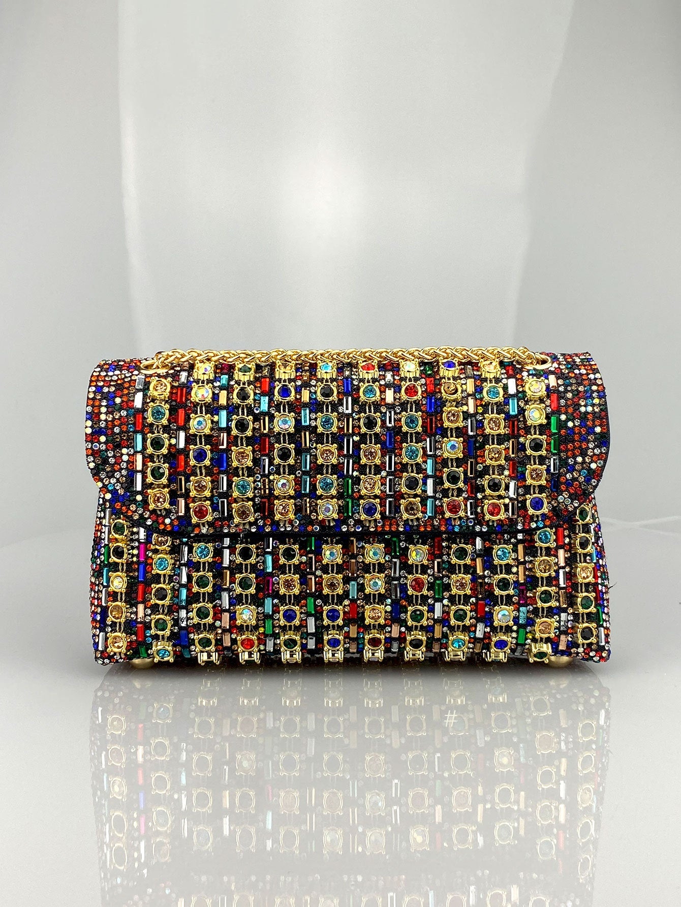 Elara Grace™ | Crystal Accent Shoulder Bag