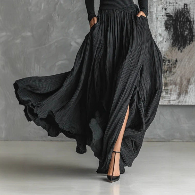 Soho Noir™ | Turtleneck & Pleated Skirt Set