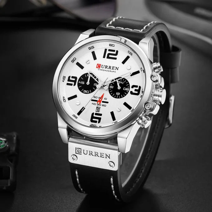 Curren™ | Enduring Chronograph Leather Watch
