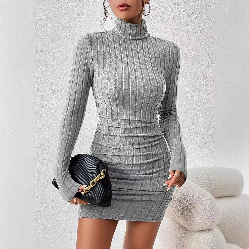 Mira™ | Long‑Sleeve Turtleneck Dress