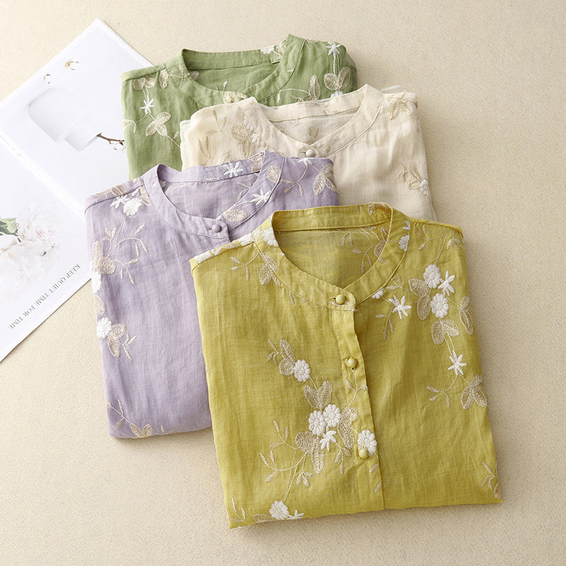 Helena™ | Embroidered Blossom Blouse
