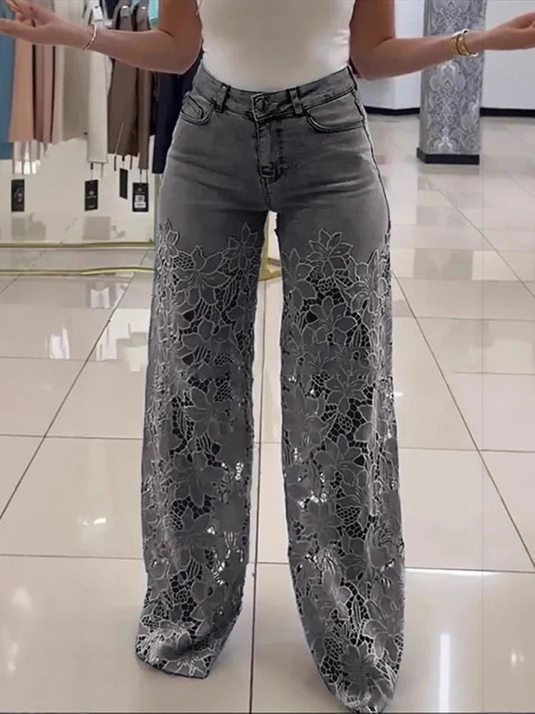 Camden Lace™ | Hollow-Out Wide Legs