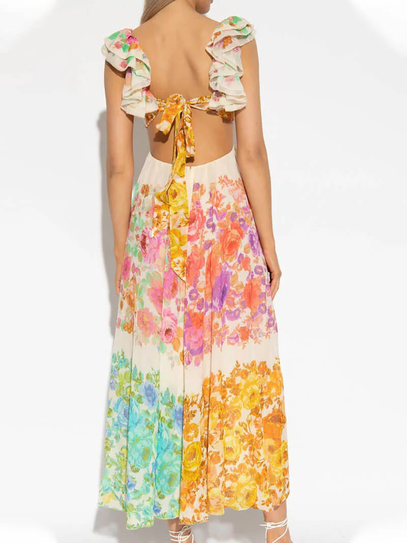 Nora™ | Deep‑V Open‑Back Dress