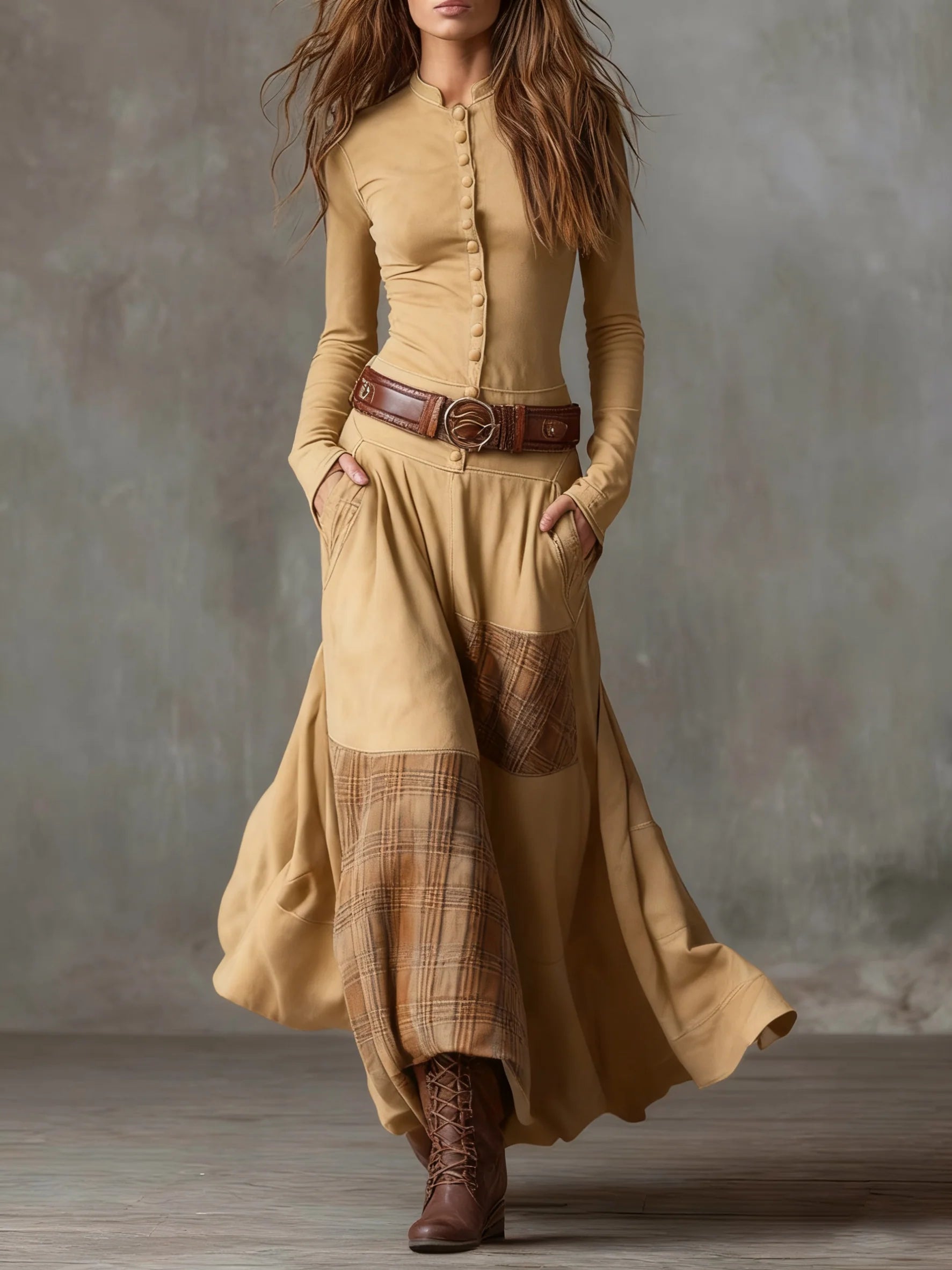 Amara Leigh™ | The Hawthorn Patchwork Dress & Belt