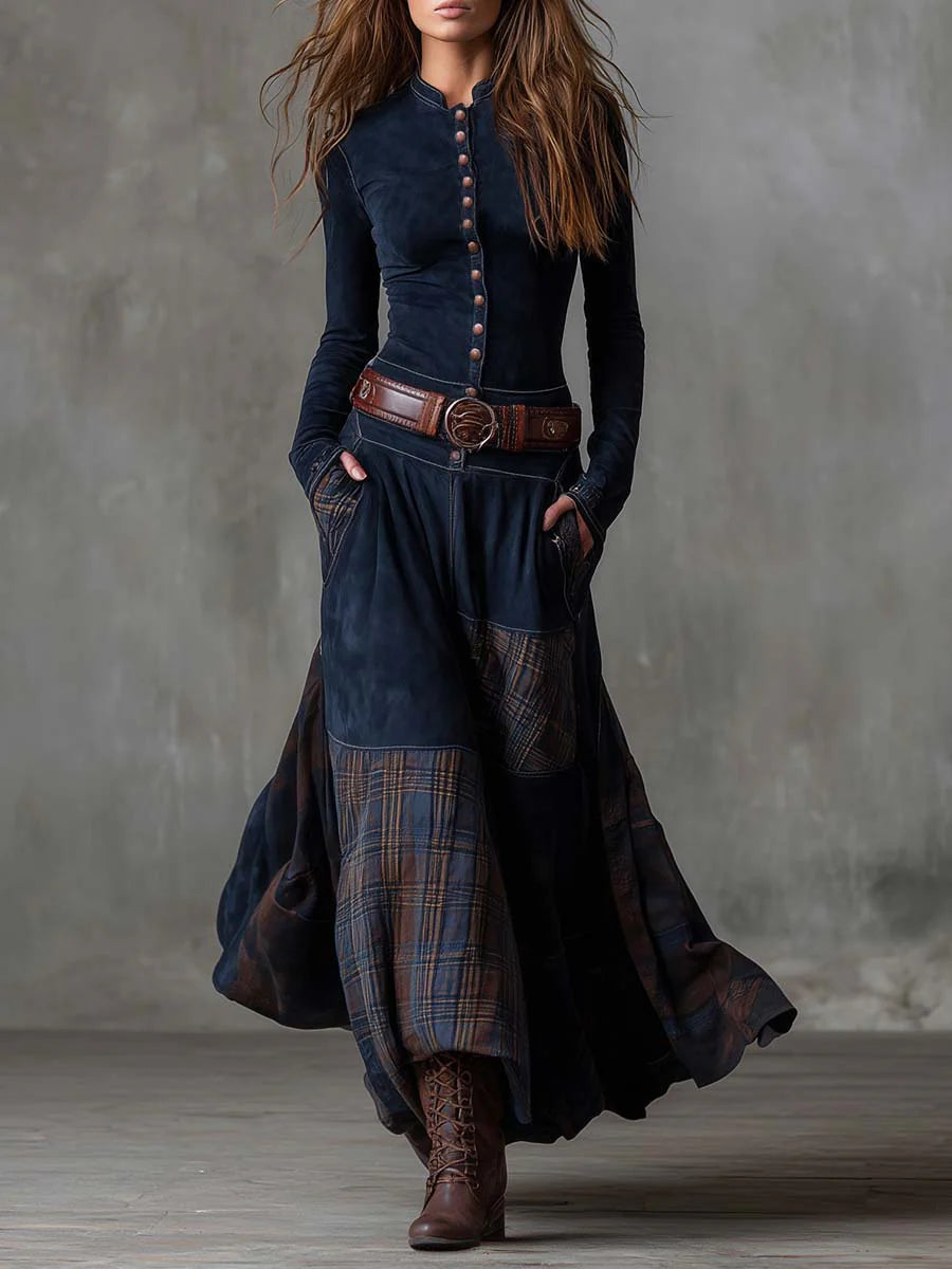 Amara Leigh™ | The Hawthorn Patchwork Dress & Belt