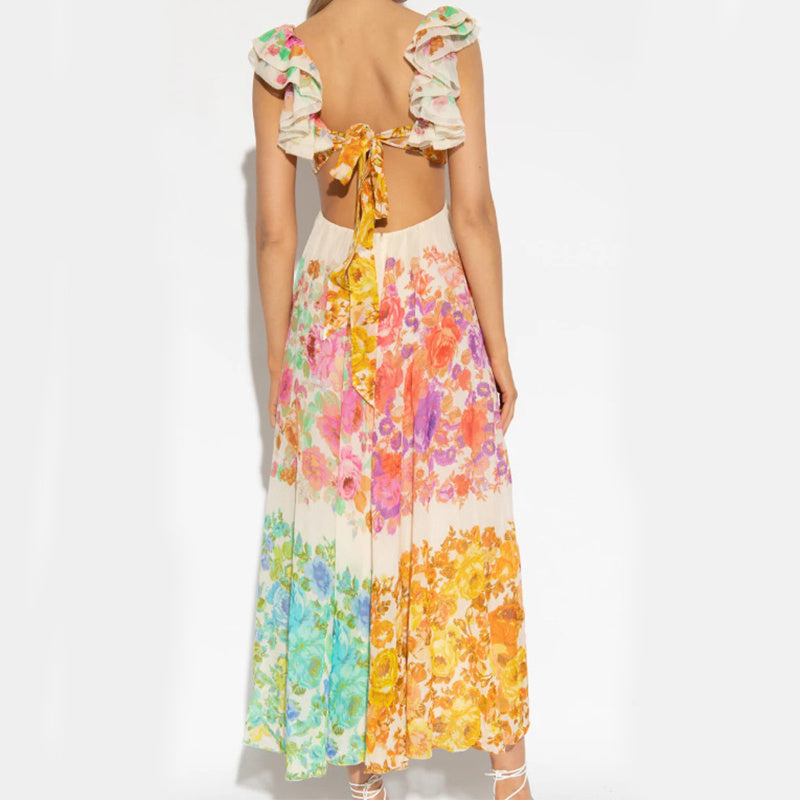 Nora™ | Deep‑V Open‑Back Dress