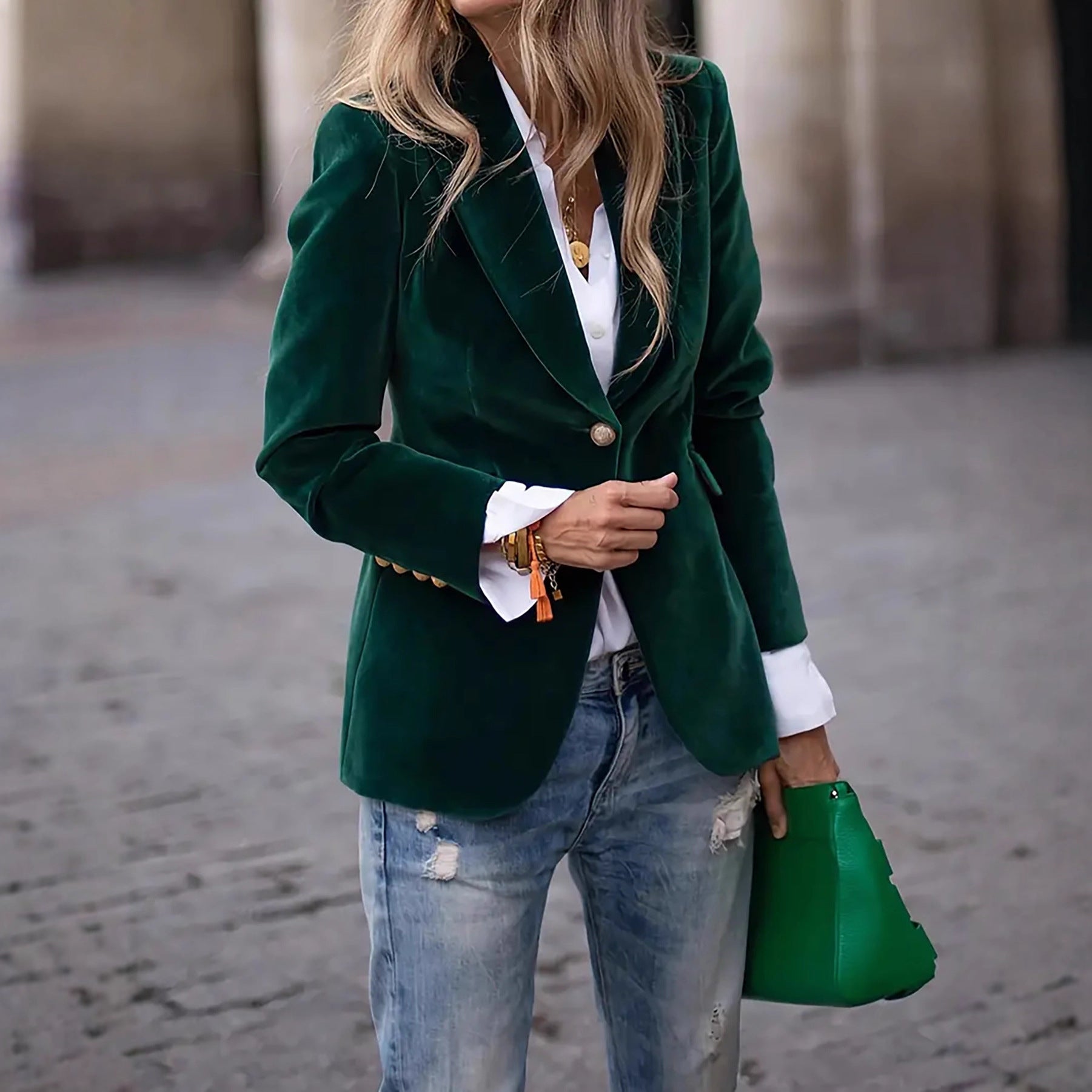 Selena | Women’s Classic Button-Up Casual Blazer