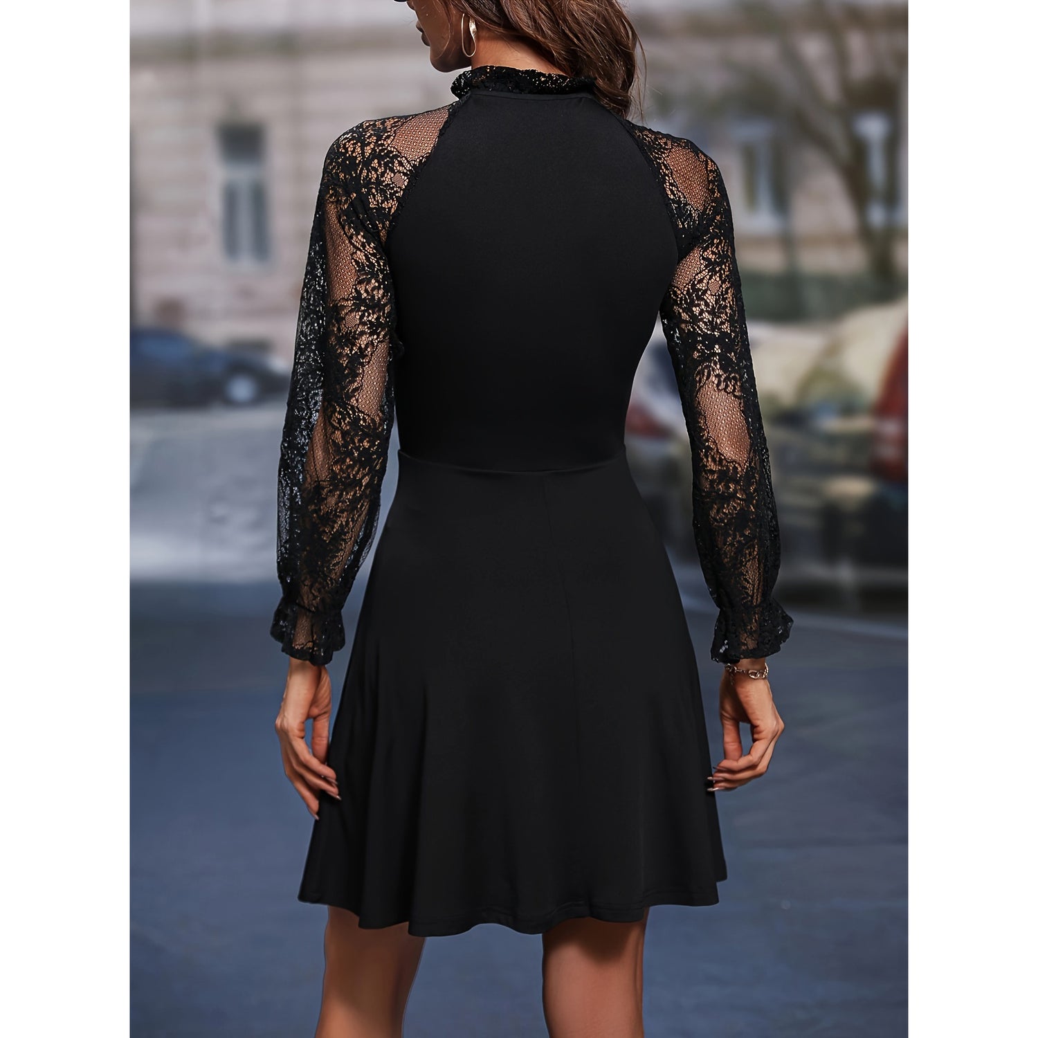 Leonie™ | High‑Waist Lace Gown