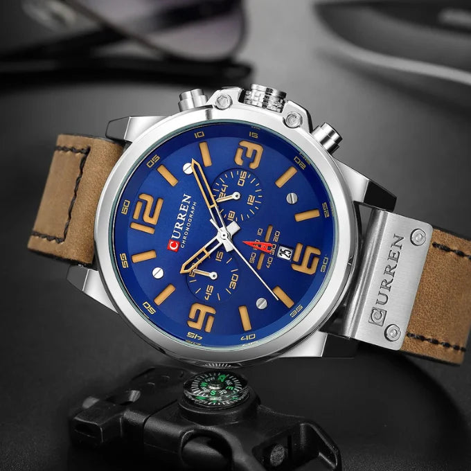 Curren™ | Enduring Chronograph Leather Watch