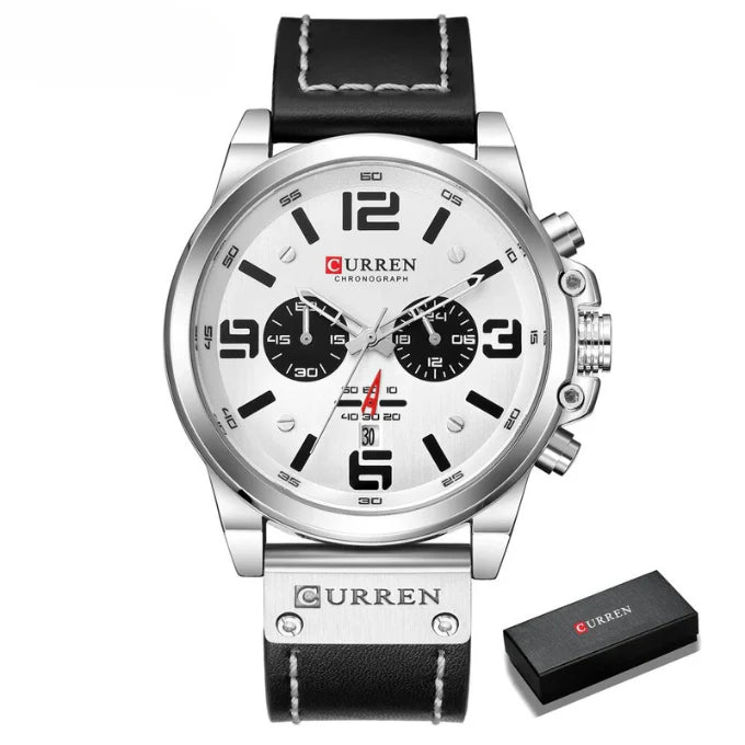 Curren™ | Enduring Chronograph Leather Watch
