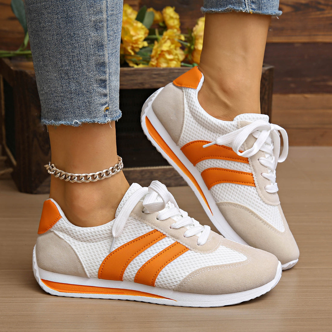 Camden Stride™ | Stripe Mesh Sneakers