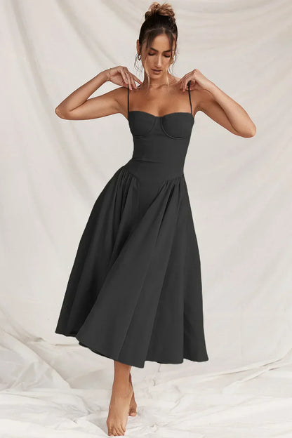 Liana™ | Sleeveless Corset Midi Dress