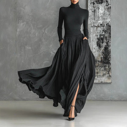 Soho Noir™ | Turtleneck &amp; Pleated Skirt Set