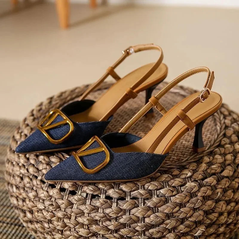 Duchess™ | Adjustable Strap Slingback Heels