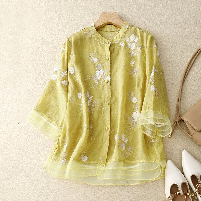 Helena™ | Embroidered Blossom Blouse