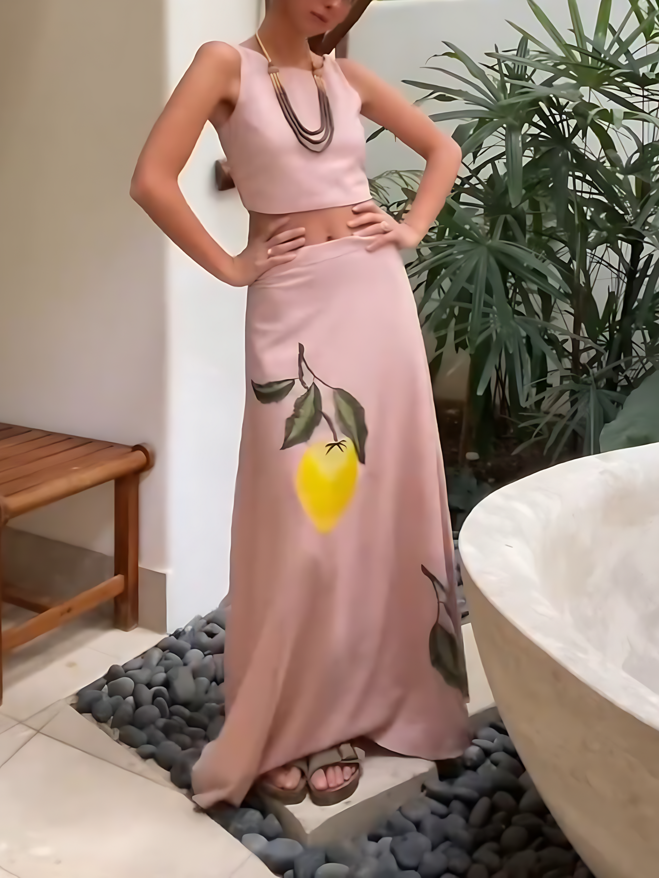 Dorset Solstice™ | Lemon &amp; Linen Midi Skirt