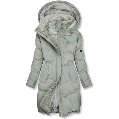 Olivia | Women’s Long Quilted Hooded Winter Coat