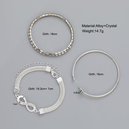 Heart Elegance™ | 3‑Piece Crystal Bracelet Set
