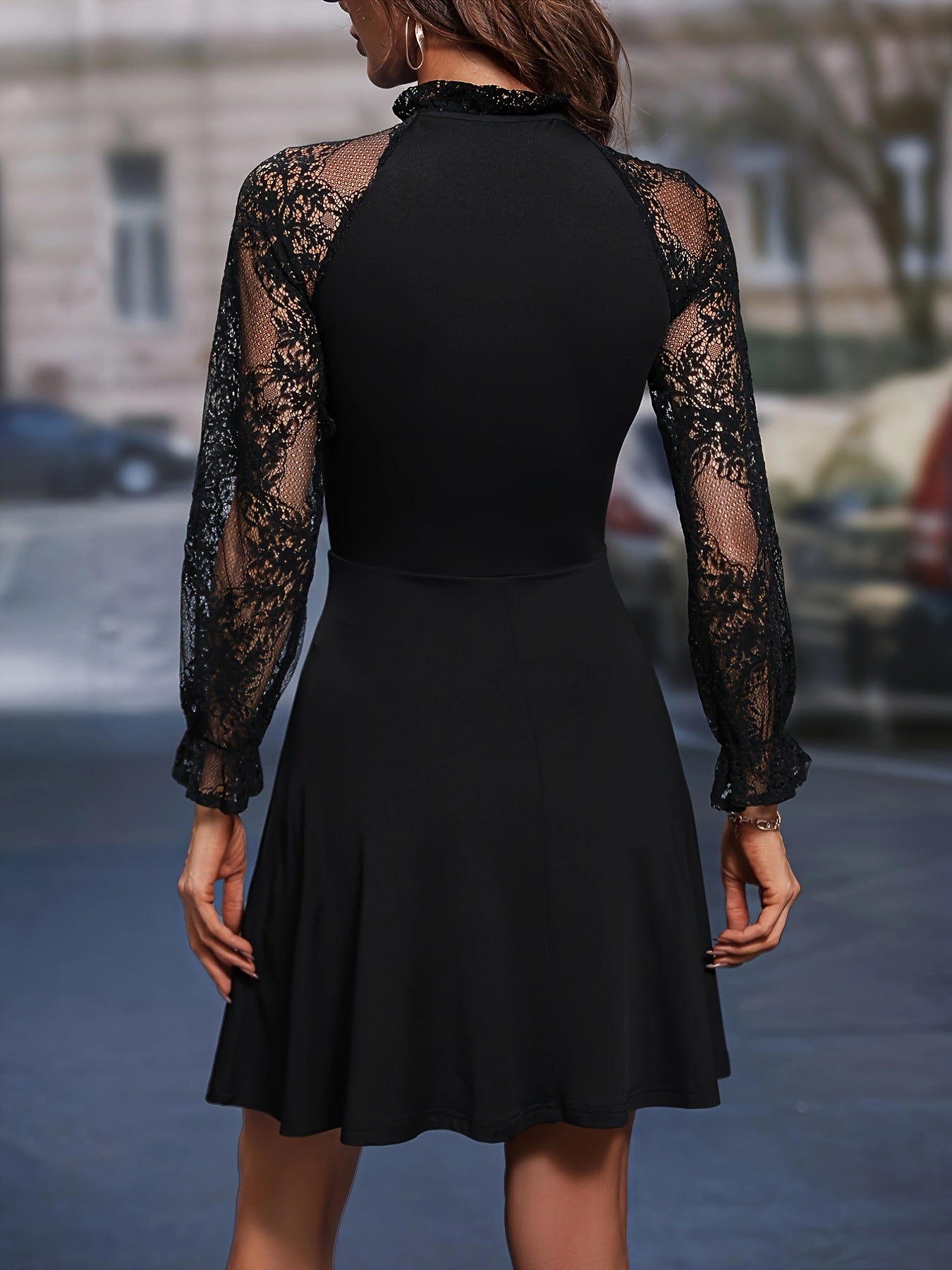 Leonie™ | High‑Waist Lace Gown