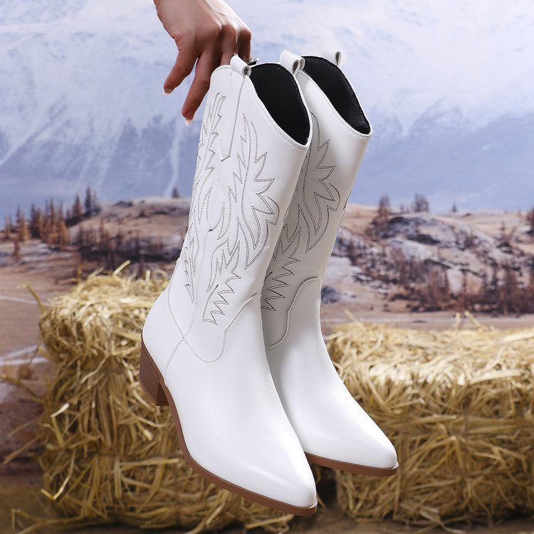 Yorkshire Stitch™ | Western Vegan Leather Boots
