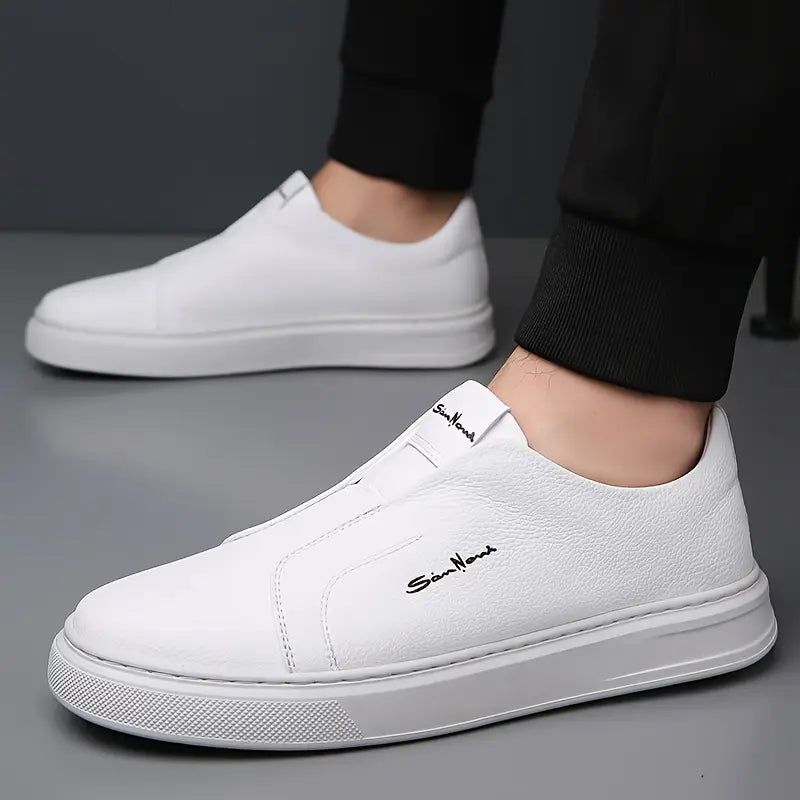 Whitby Deck™ | Leather Slip-On Trainers