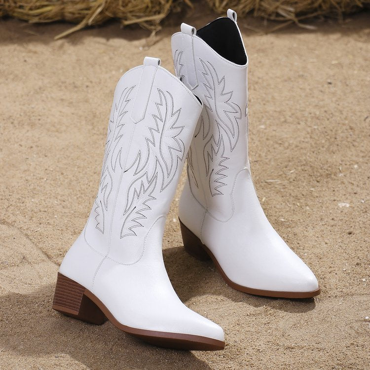 Yorkshire Stitch™ | Western Vegan Leather Boots