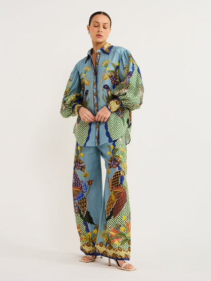 Willowherb™ | Blue Floral Lounge Co-Ord