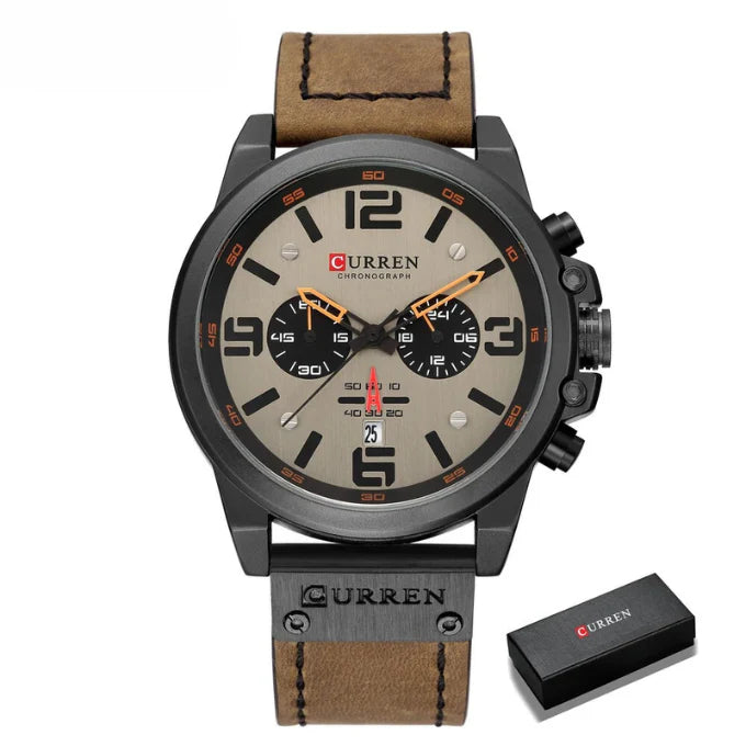 Curren™ | Enduring Chronograph Leather Watch