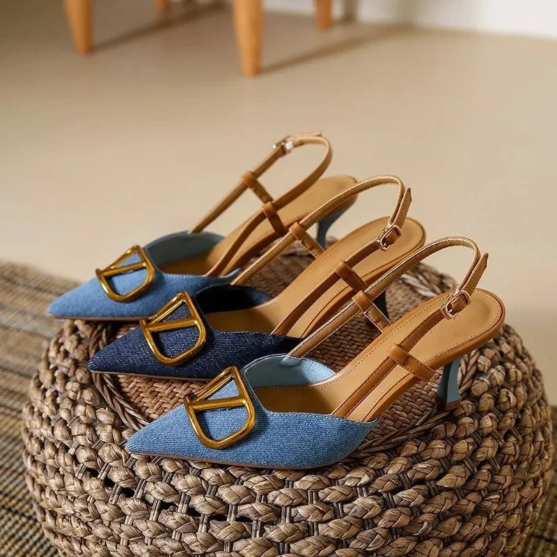Duchess™ | Adjustable Strap Slingback Heels