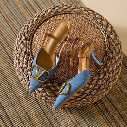 Duchess™ | Adjustable Strap Slingback Heels