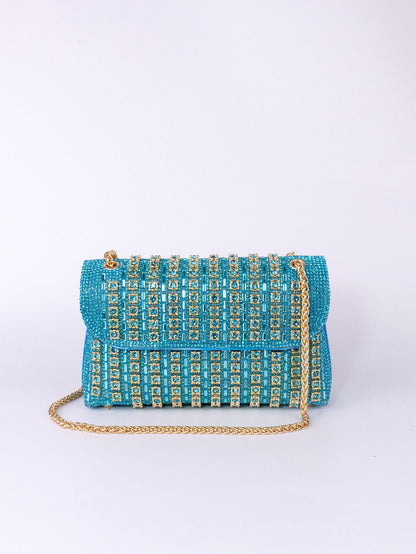 Elara Grace™ | Crystal Accent Shoulder Bag