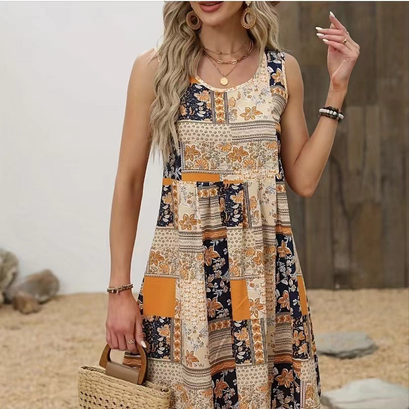 Bloom™ | Sleeveless Midi Floral Dress