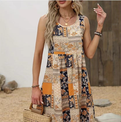 Bloom™ | Sleeveless Midi Floral Dress
