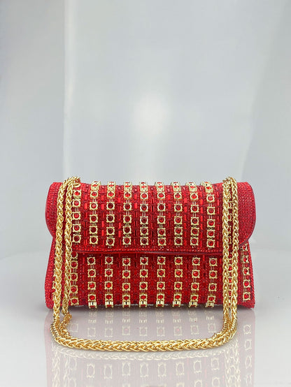 Elara Grace™ | Crystal Accent Shoulder Bag