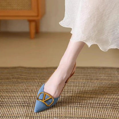 Duchess™ | Adjustable Strap Slingback Heels