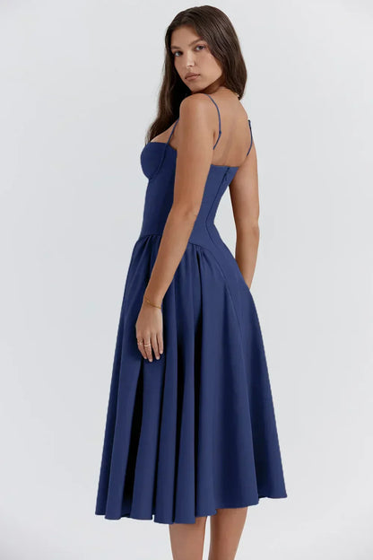 Liana™ | Sleeveless Corset Midi Dress