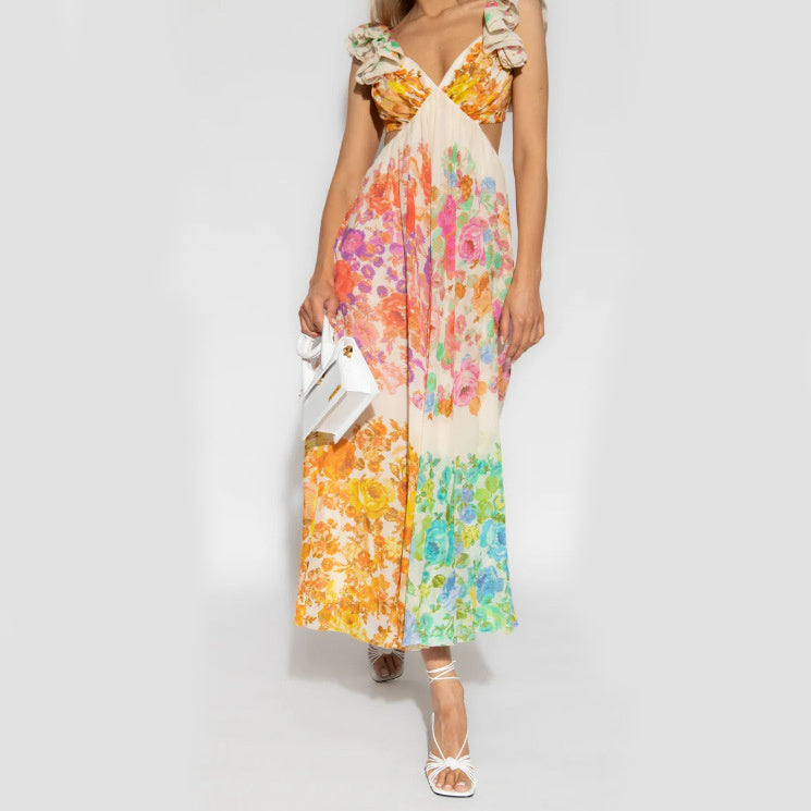 Nora™ | Deep‑V Open‑Back Dress