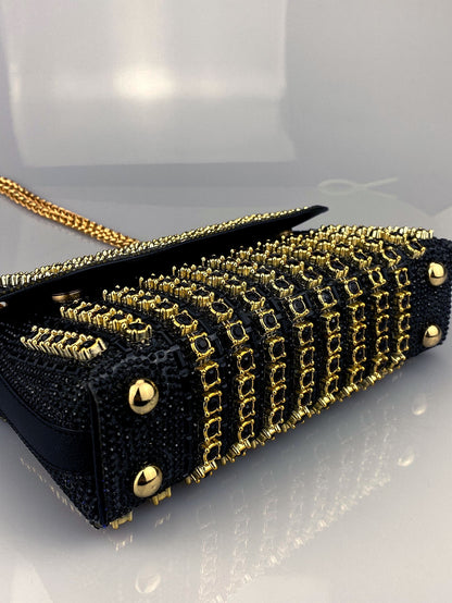 Elara Grace™ | Crystal Accent Shoulder Bag