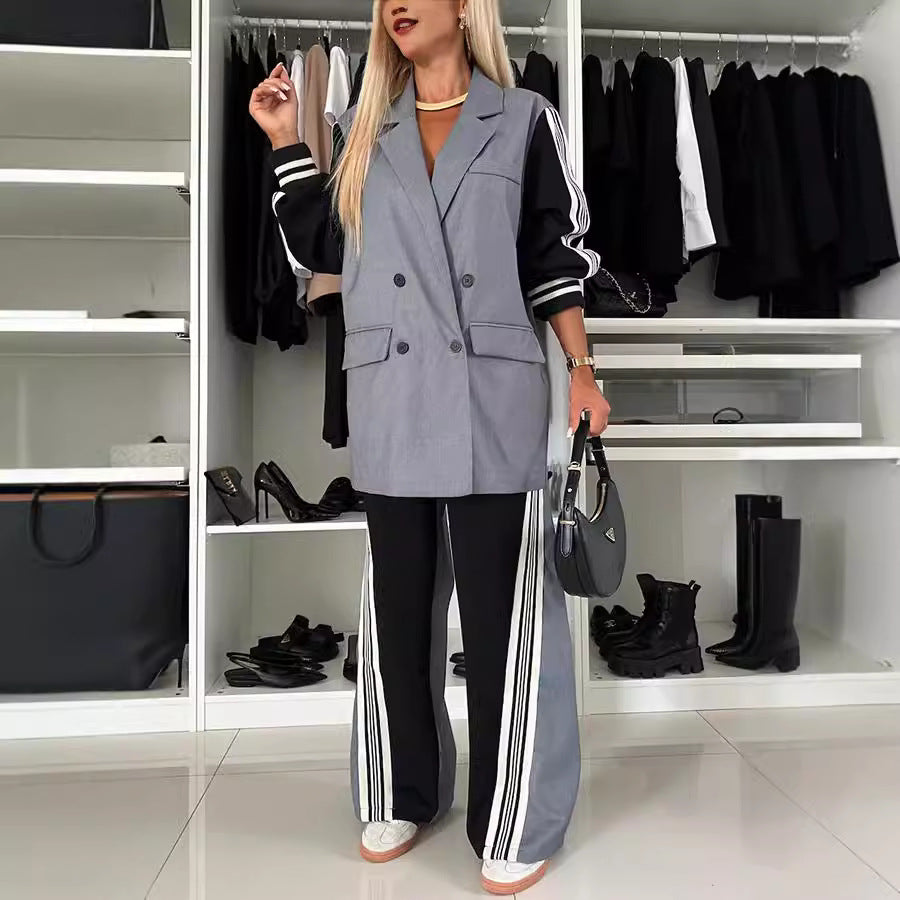 The City Hybrid™ | Patchwork Blazer &amp; Pant Set