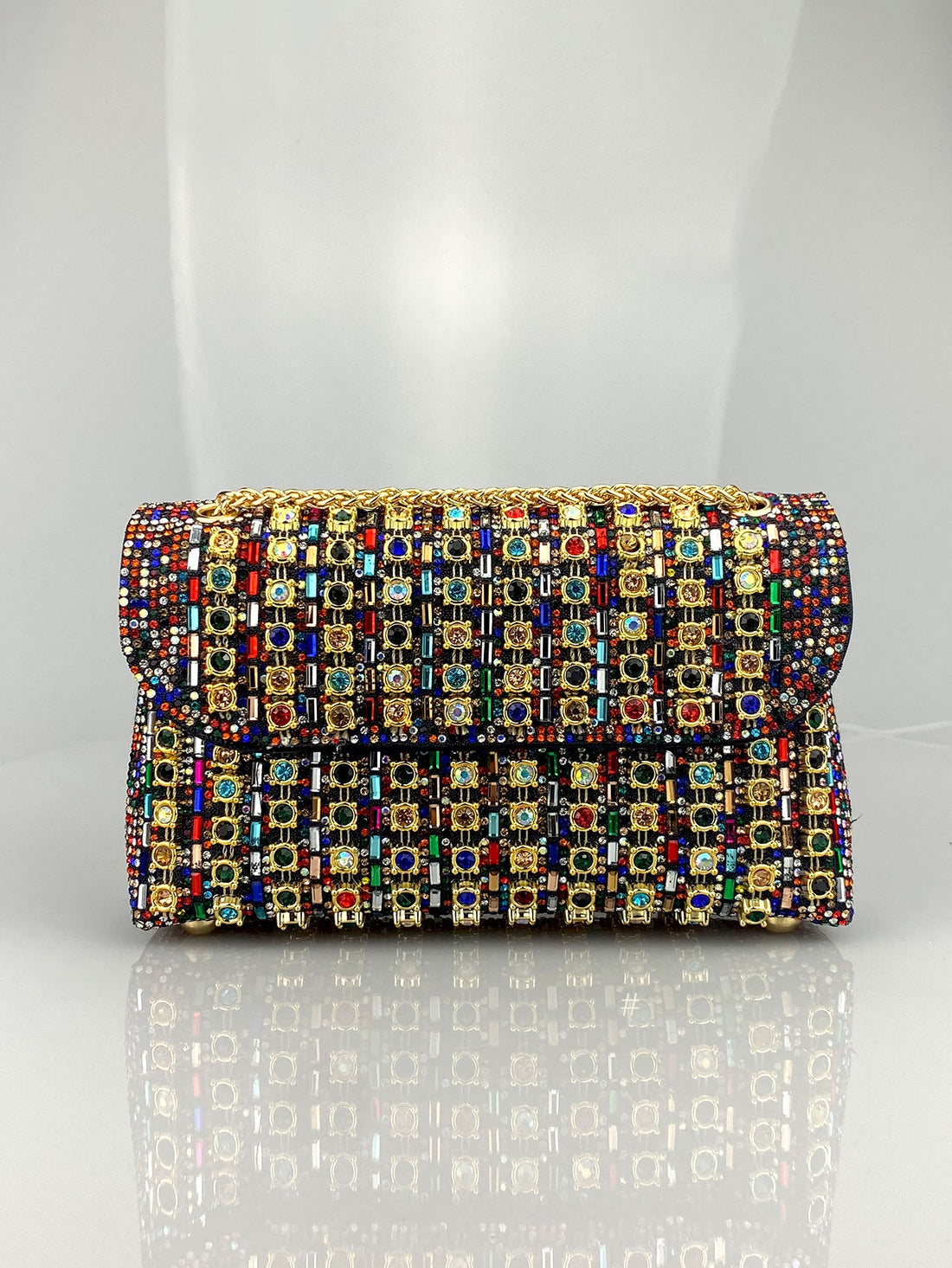 Elara Grace™ | Crystal Accent Shoulder Bag