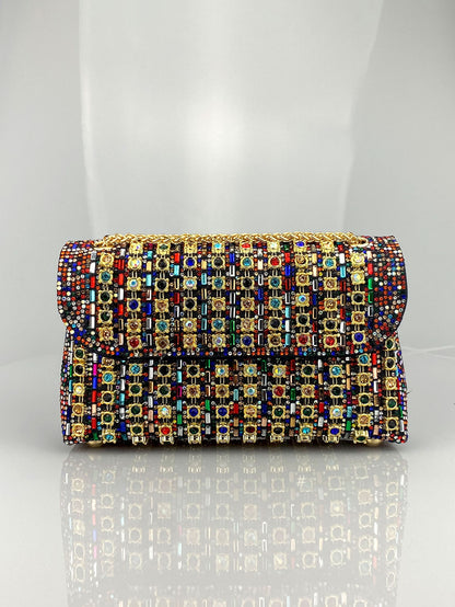 Elara Grace™ | Crystal Accent Shoulder Bag